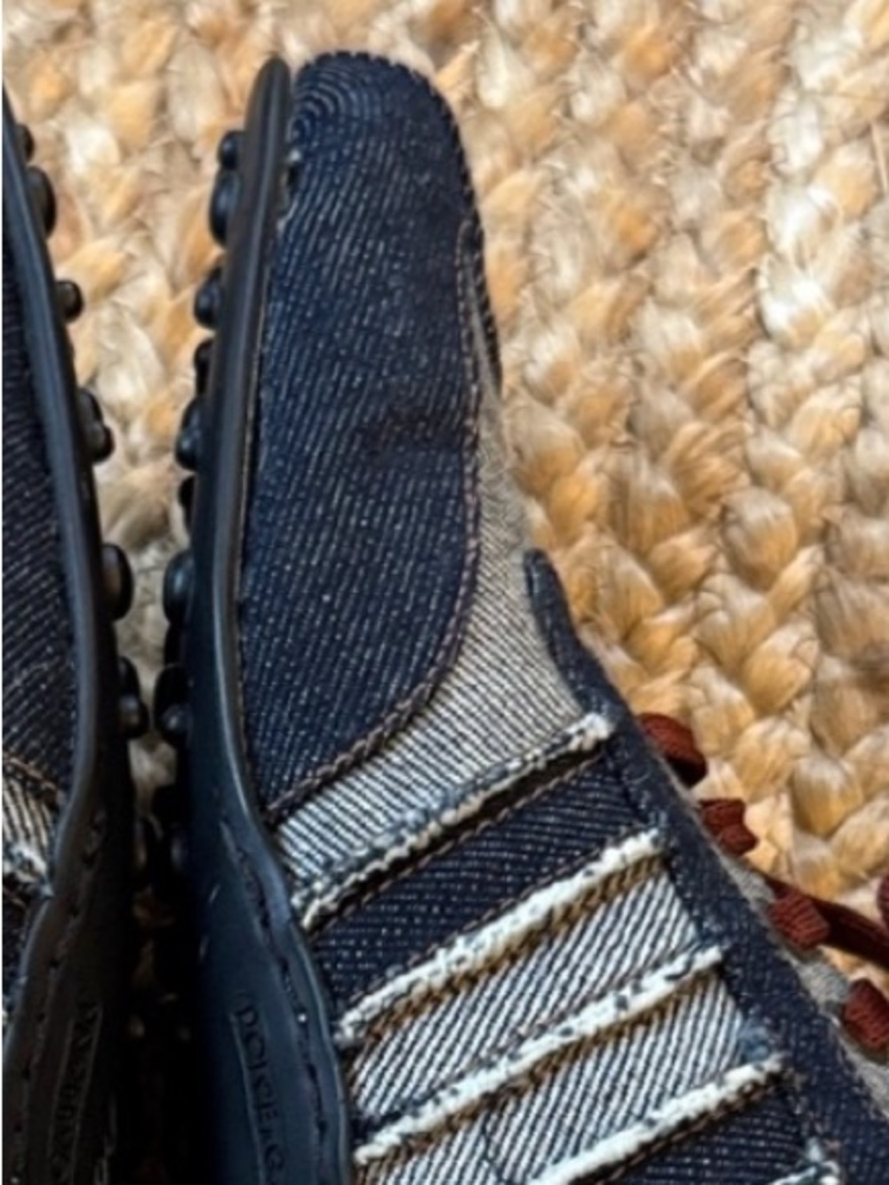 Dolce & Gabbana Denim Athletic Sneakers with Brown Laces - Picture 10 of 11